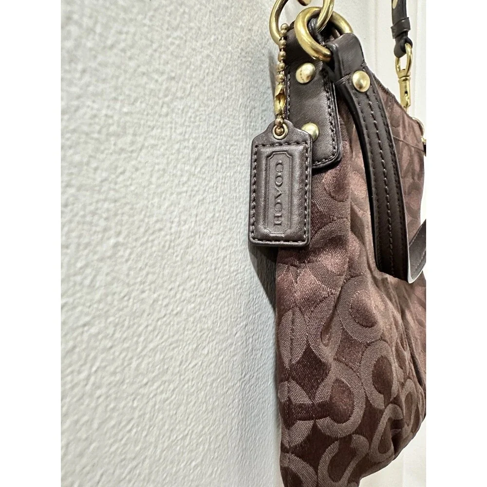 Coach Madison Med Dark Brown Crossbody Bag